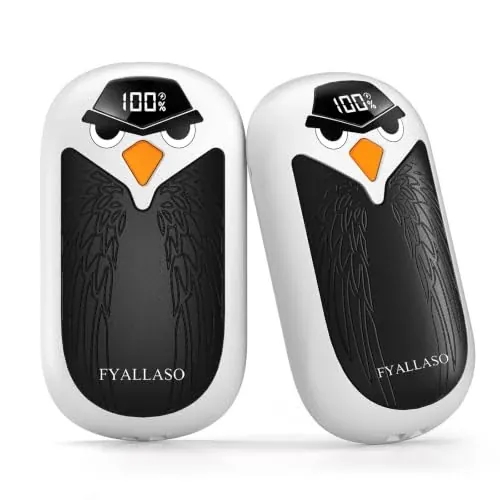 FYALLASO Rechargeable Hand Warmers 2-Pack with LED Display