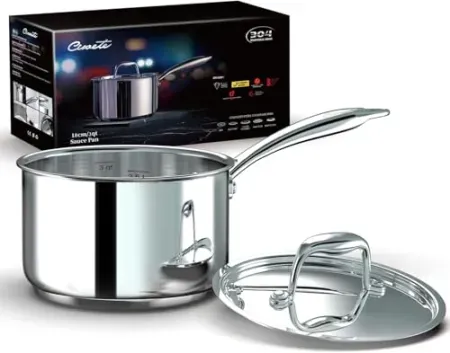 Ciwete 3 Qt 18/10 Stainless Steel Saucepan with Lid