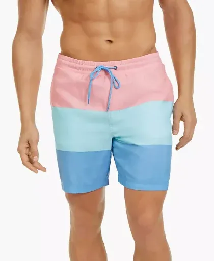Club Room Men's 7" Colorblocked Swim Trunks (Various Colors)