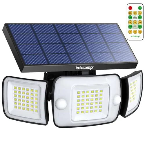 Outdoor Solar Flood Lights Waterproof Dual Motion Sensor 180°