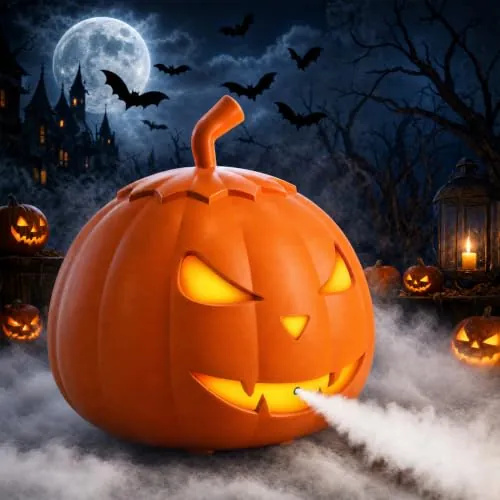 Halloween Fog Machine with 12 LED Colors & 4 Light Modes