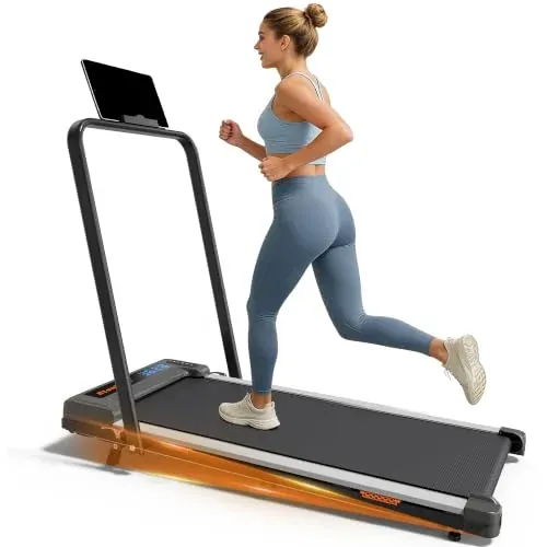 Walking Pad Treadmill with Incline and Handle Bar