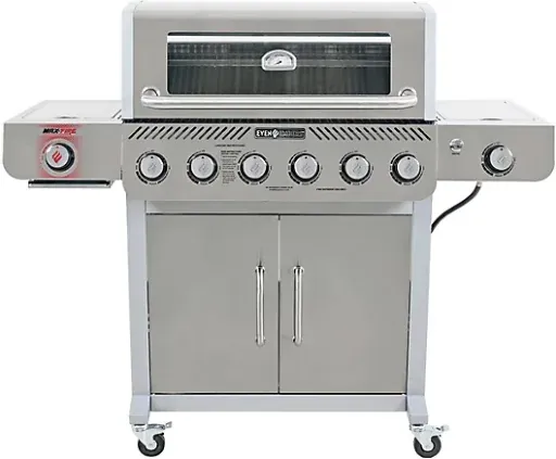Even Embers 6-Burner Propane Gas Grill with Side and Sear Burners