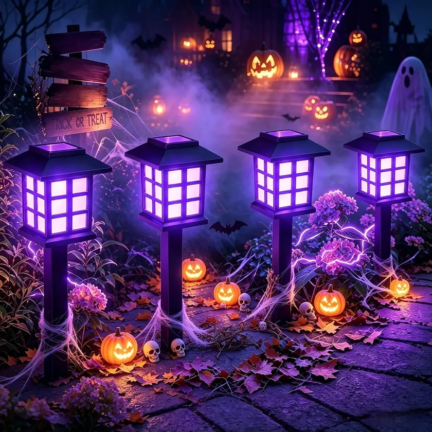 Gigalumi Halloween Solar Lights Outdoor 12 Pack