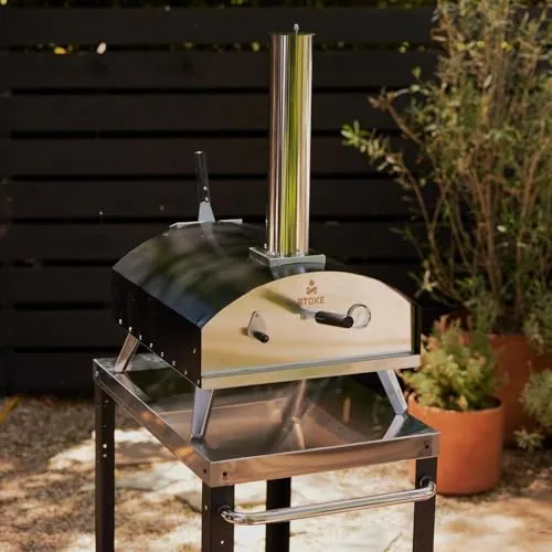Stoke Wood Fired Outdoor Pizza Oven 13" Portable Stainless Steel