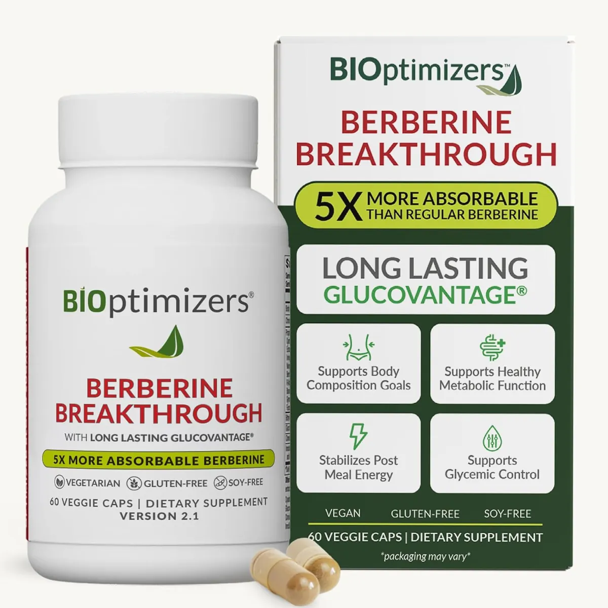 BIOptimizers Berberine Breakthrough Supplement 60-Count
