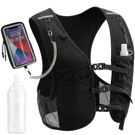Curleis Running Hydration Vest with Touchscreen Phone Holder