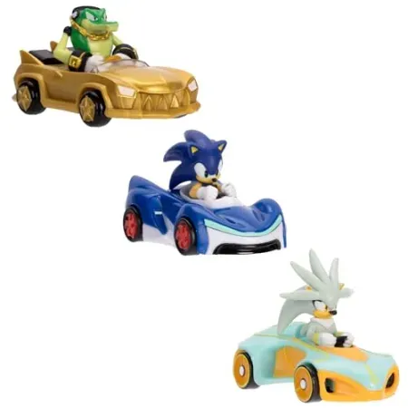 3-Pack JAKKS Pacific Sonic The Hedgehog 1:64 Die-Cast Collectible Vehicles