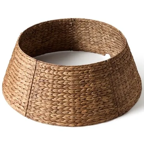 28in Rattan Rustic Farmhouse Christmas Tree Collar