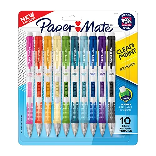 Paper Mate Clearpoint Mechanical Pencils, 0.7mm HB #2 Pencil Lead, 10 Count