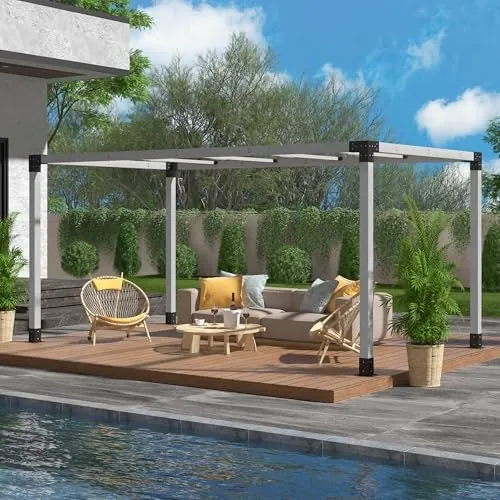 Happatio 10x13-Foot Outdoor Wooden Pergola