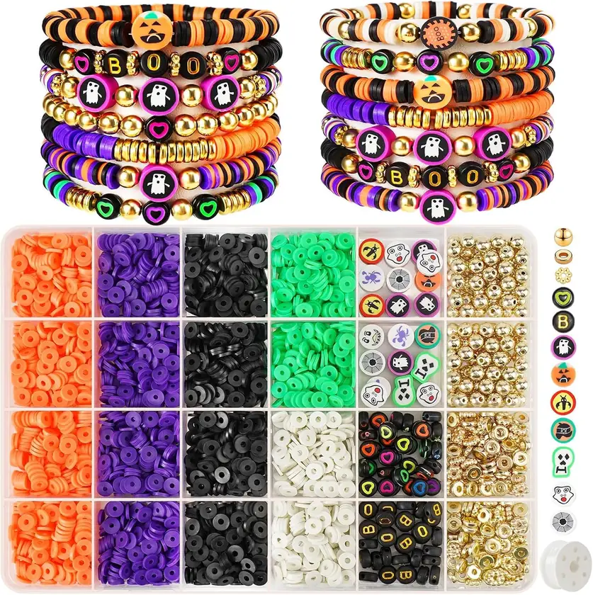 Gionlion 3,500-Piece Halloween Bracelet Making Kit