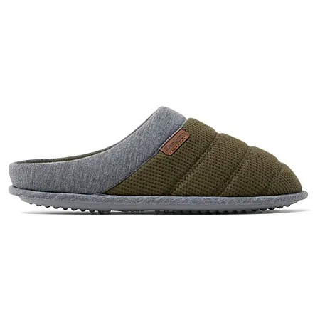 Dearfoams Men's Cozy Comfort Bound Knit Clog Slippers (Green)