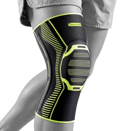 SOLOEVER Knee Brace Compression Sleeve w/ Side Stabilizers & Patella Gel Pad