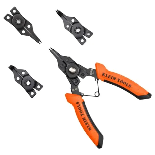 Klein Tools Convertible Snap Ring Pliers Set w/ Interchangeable Heads