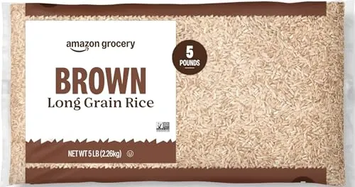 Amazon Grocery Brown Long Grain Rice 5 Lb