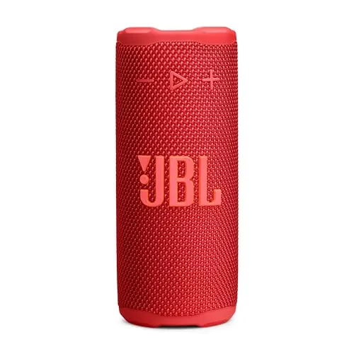 JBL Grip Portable Bluetooth Speaker, Waterproof, Ambient Light - Red