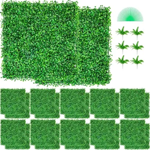 VEVOR 12PCS 20x20x1.6 Artificial Boxwood Panels