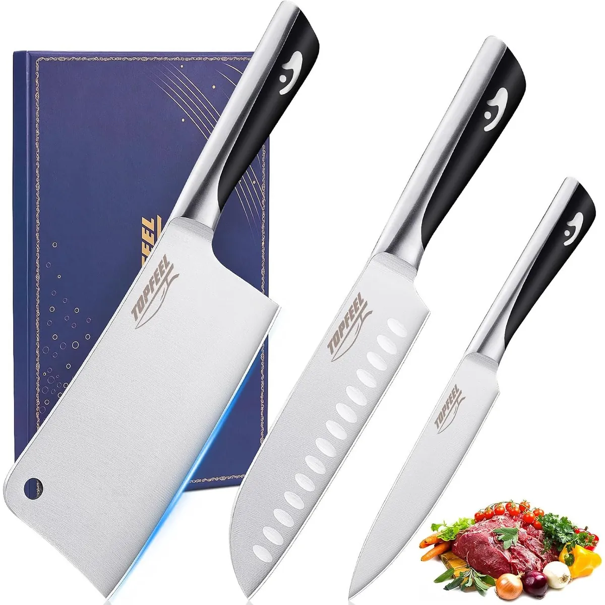 Topfeel 3-Piece Butcher Knife Set