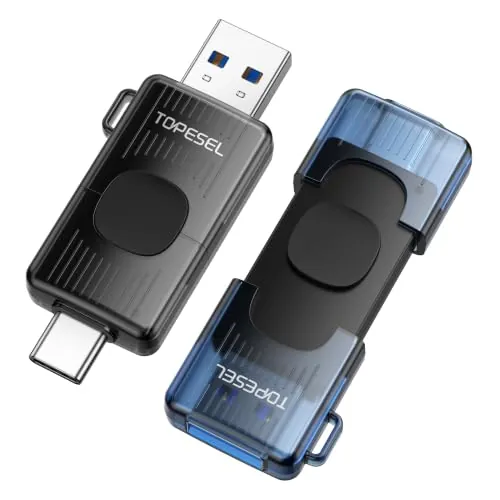 TOPESEL 2Pack USB Flash Drive 64GB USB C