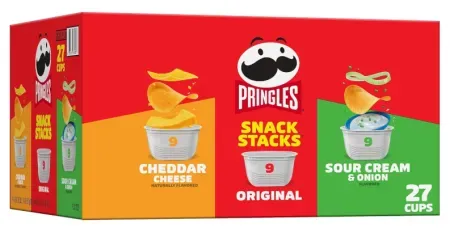 27 Cups Pringles Potato Crisps Chips On-the-Go Snacks (19.3 oz)