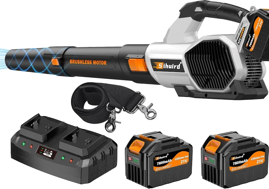 Sihuird Electric Leaf Blower w/ 2 Batteries