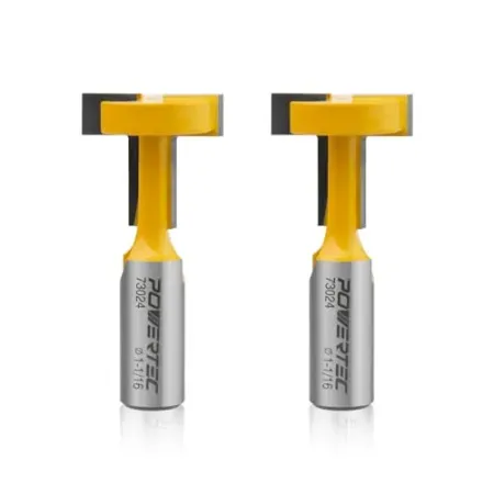 2-Pack POWERTEC T Track Router Bit (T Slot, 1/2" Shank)
