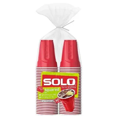 Solo Red Disposable Cups 18oz/60ct