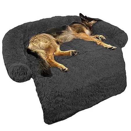 Prime: GGIB Fluffy Plush Dog Bed Mat w/ Removable Cover (Various, 45" x 37" x 6")
