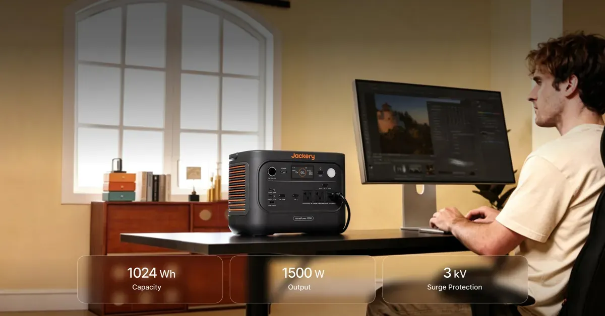 Jackery’s HomePower 1000 V2 power station covers necessities with a 1,024Wh capacity