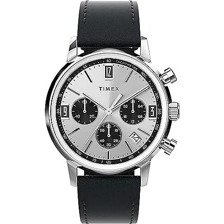 Timex Men's Marlin 40mm Watch (Black/Silver-Tone/Stainless Steel)