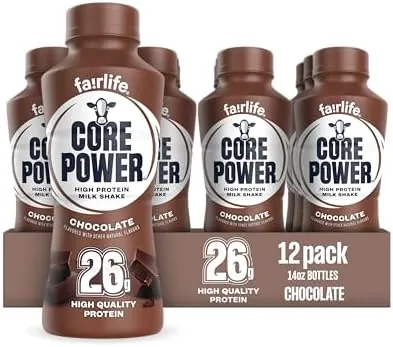 12-Pk 14-Oz Core Power Fairlife 26g Protein Shake (Chocolate)