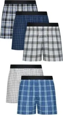 Hanes Men's Ultimate Woven Boxers 5-Pack