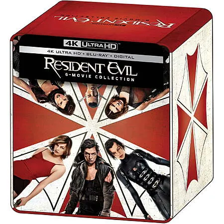 Resident Evil: 6-Movie Steelbook Collection (4K Ultra HD + Blu-Ray + Digital)