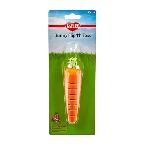 Kaytee Bunny Flip-N-Toss Toy Carrot 6"