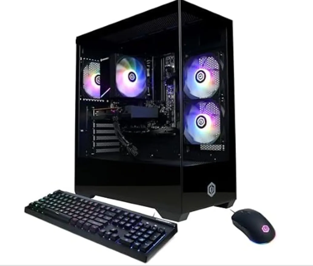 CyberPowerPC AMD Ryzen 5 8GB 500GB RX6500 XT Desktop Computer