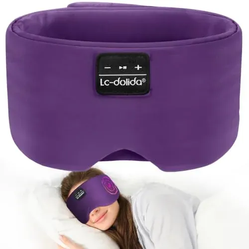 LC-dolida Bluetooth 5.4 Sleep Mask w/ Headphones (Purple)