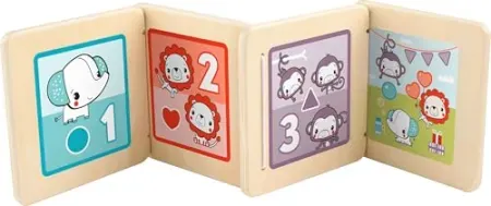 Fisher-Price Wood Baby Toy Tummy Time Panel