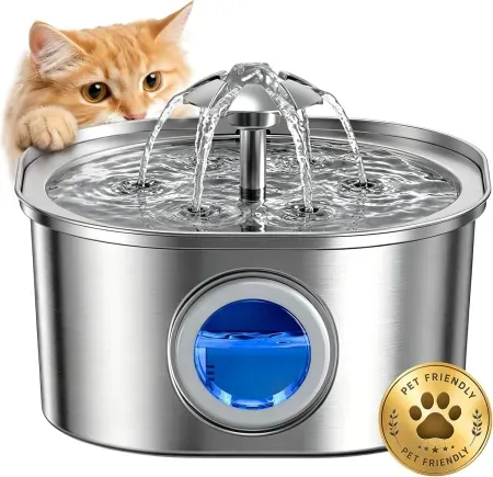 3.2L PEKTACO Stainless Steel Cat Water Fountain