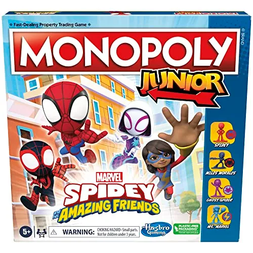 Monopoly Junior: Marvel Spidey and His Amazing Friends Edition Board Game