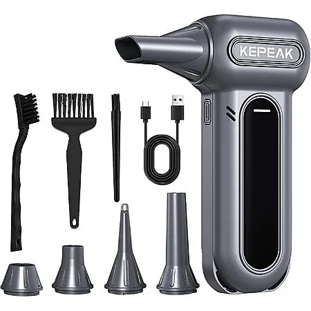 KEPEAK 130000RPM Cordless Electric Air Duster w/ Brushless Motor
