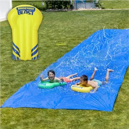 BACKYARD BLAST Giant 30' x 6' Slip and Slide w/ 1 Float