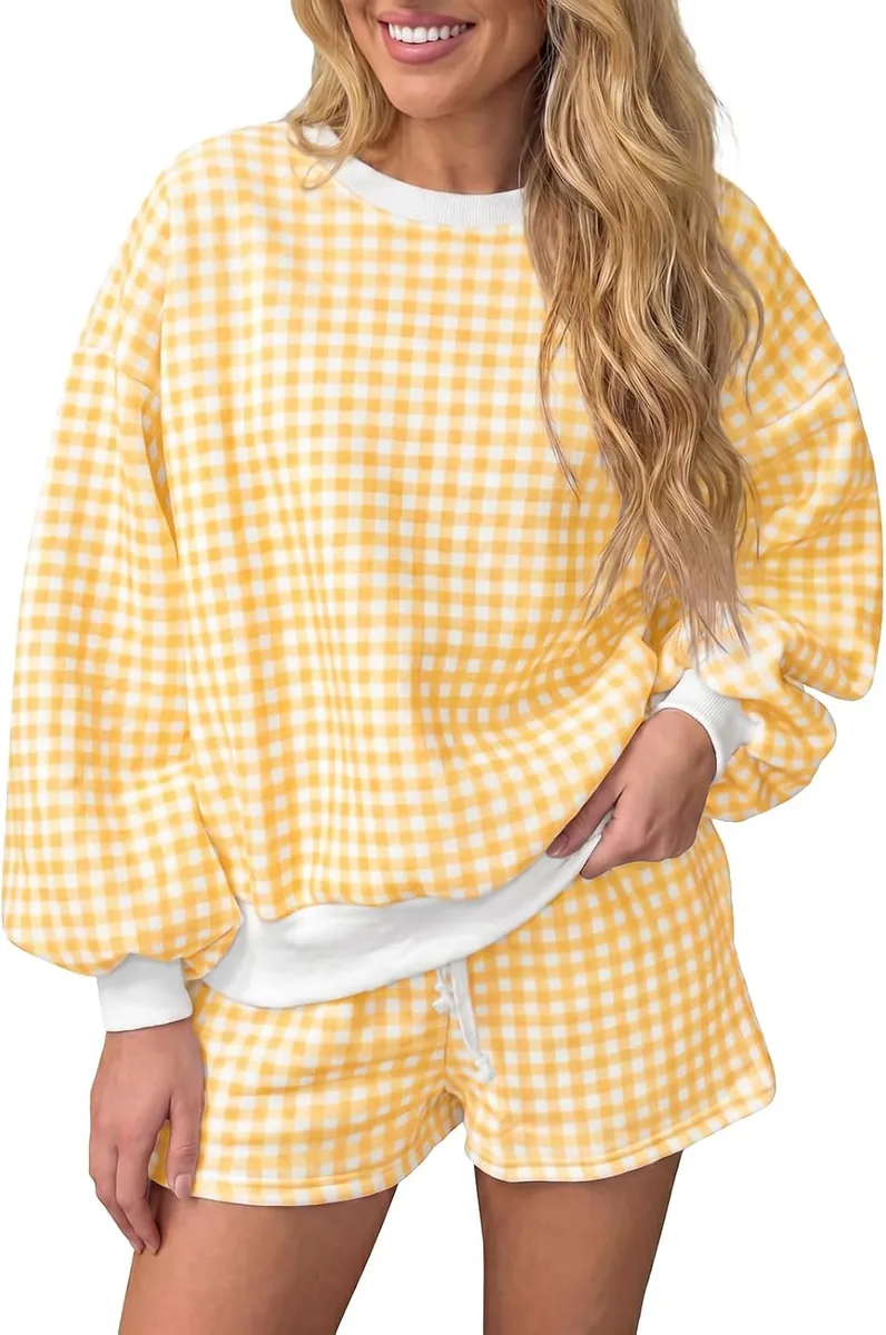 FISOEW Gingham Lounge Set