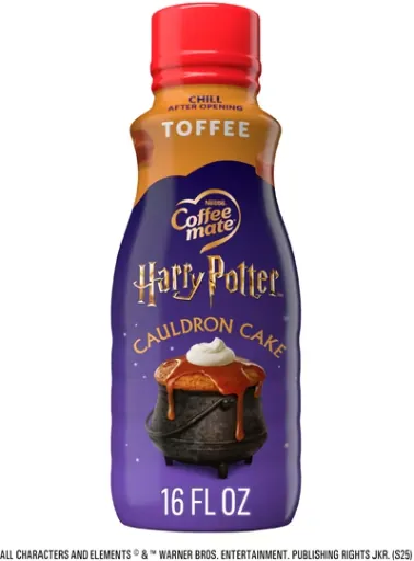 Coffee mate Harry Potter Cauldron Cake Toffee Flavored Shelf Stable Creamer 16 fl oz
