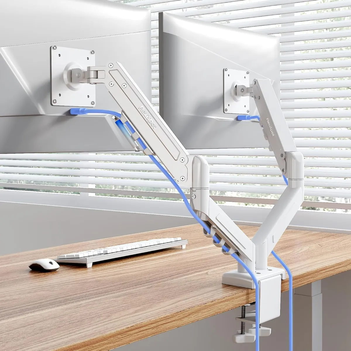 Flexispot Dual Monitor Arm, 17-32 Inch Monitor Mount up to 19.84 lbs