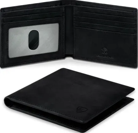 RUNBOX Slim RFID Leather Bifold Wallet
