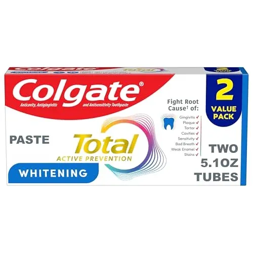 Colgate Total Whitening Toothpaste 2-Pack 5.1-Oz