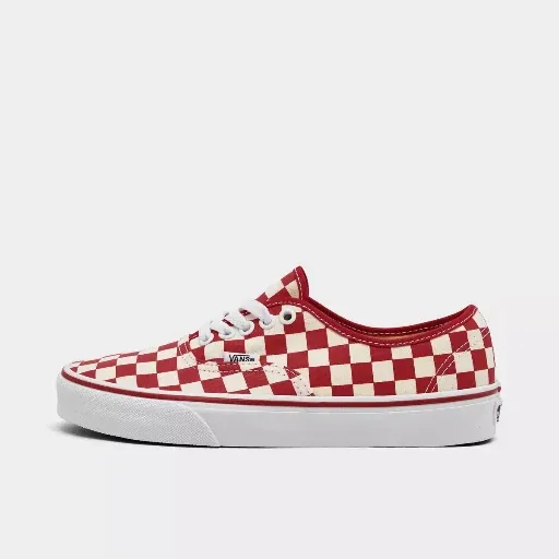 Vans Women's Authentic Check Casual Shoe (Racing Red/White)
