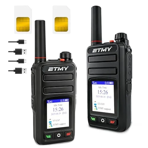 Etmy C65 4G LTE PoC Walkie Talkie 2-Pack