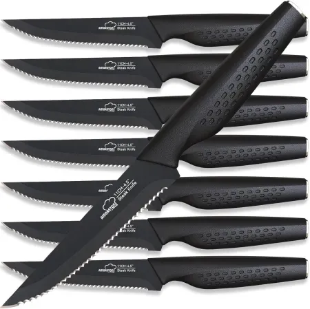 8-Piece Amorston Stainless Steel Steak Knife Set